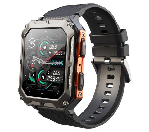 RUBICON Smartwatch Męski Rubicon RNCF27 BLACK/ORANGE