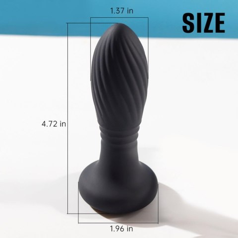 Wibrujący korek analny z LED B Series Cute czarny