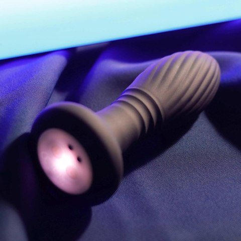 Wibrujący korek analny z LED B Series Cute czarny