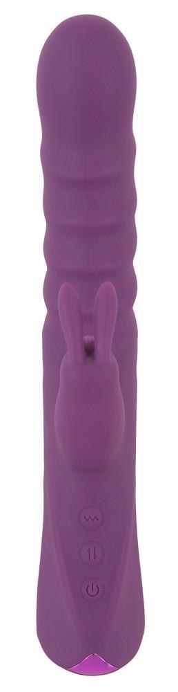 Wibrator króliczek Javida z pchnięciem silikonowy 24 cm USB
