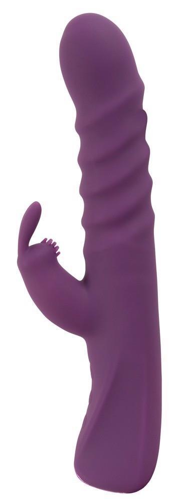 Wibrator króliczek Javida z pchnięciem silikonowy 24 cm USB