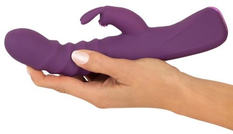 Wibrator króliczek Javida z pchnięciem silikonowy 24 cm USB