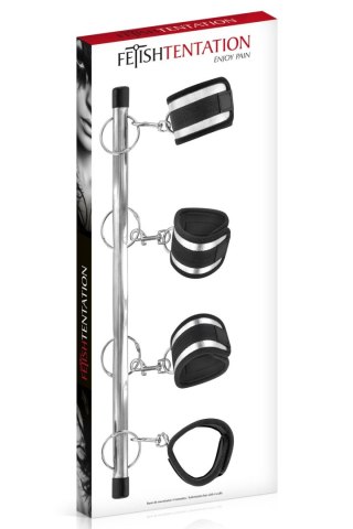 Belka Submission Bar z 4 regulowanymi kajdankami Fetish Temptation
