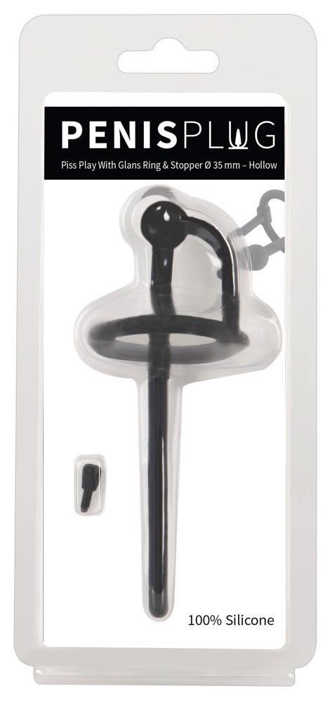 Penis plug silikonowy Penisplug z zatyczką 12,7 cm