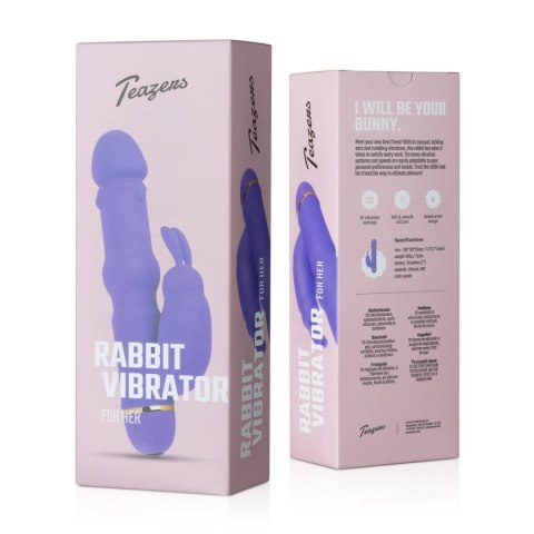Wibrator króliczek silikonowy Teazers fioletowy 20 trybów