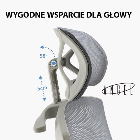 Fotel ergonomiczny ANGEL biurowy obrotowy Spino czarny