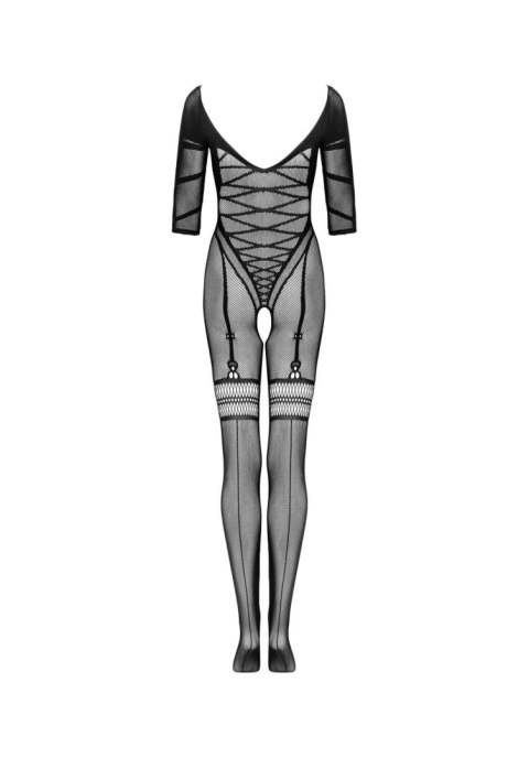 Bodystocking otwarty krok siateczkowy wzór XL/XXL