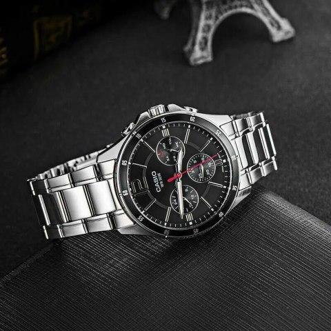 Casio ZEGAREK MĘSKI CASIO MTP-1374D-1AV (zd063b) + BOX