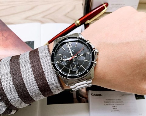 Casio ZEGAREK MĘSKI CASIO MTP-1374D-1AV (zd063b) + BOX