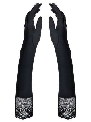 Rękawiczki długie do łokcia koronkowe obsessive
