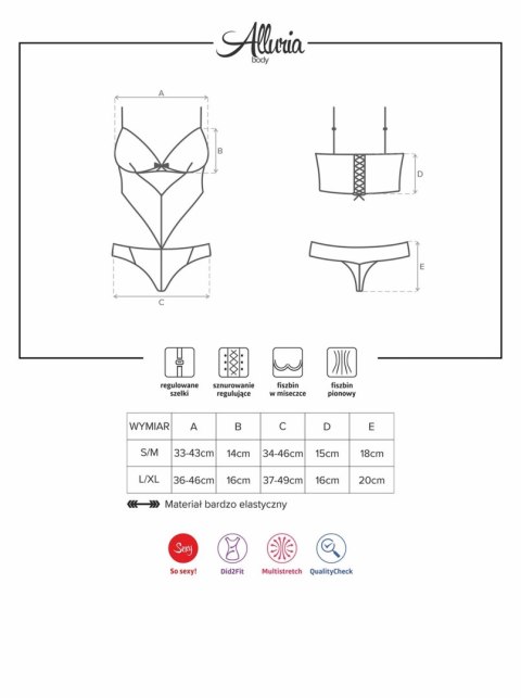 Wycięte body odsłaniające ciało sex obsessive l/xl