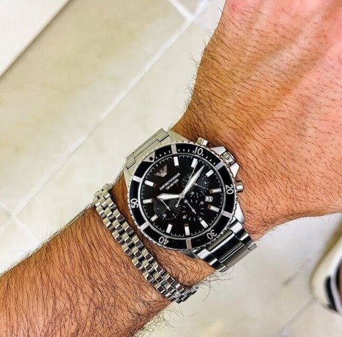 Emporio Armani ZEGAREK MĘSKI EMPORIO ARMANI AR11360 DIVER (zi035b)