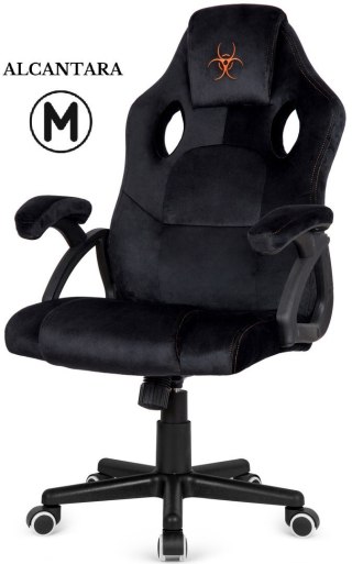 Lugano .Fotel obrotowy do biurka CARRERA M ALCANTARA BLACK