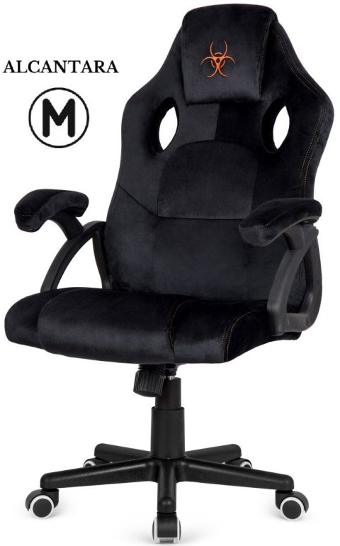 Lugano .Fotel obrotowy do biurka CARRERA M ALCANTARA BLACK