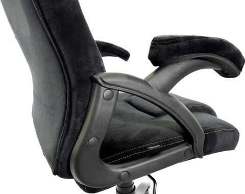 Lugano .Fotel obrotowy do biurka CARRERA M ALCANTARA BLACK