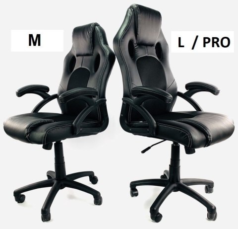 Lugano .Fotel obrotowy do biurka CARRERA M ALCANTARA BLACK