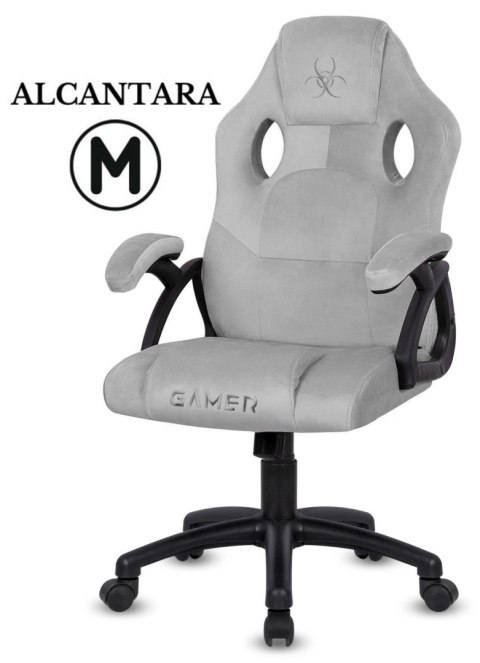 Lugano Fotel obrotowy do biurka CARRERA M ALCANTARA GREY