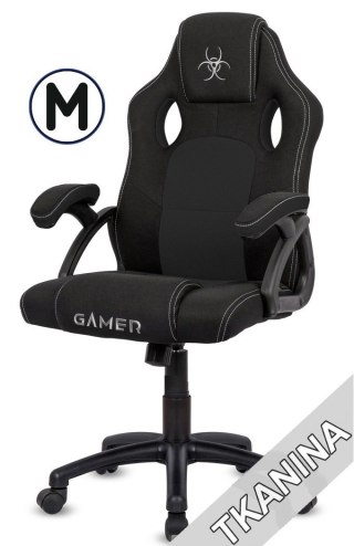 Lugano Fotel obrotowy do biurka CARRERA M BLACK FABRIC