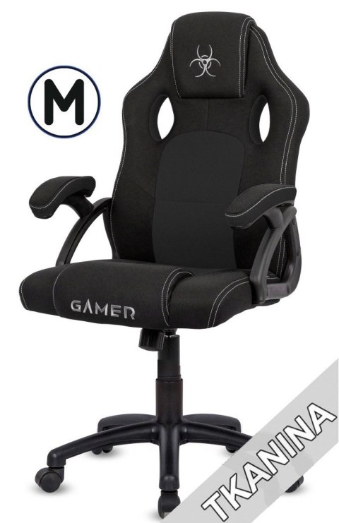 Lugano Fotel obrotowy do biurka CARRERA M BLACK FABRIC