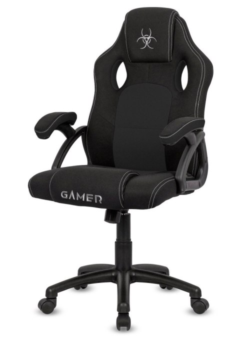 Lugano Fotel obrotowy do biurka CARRERA M BLACK FABRIC