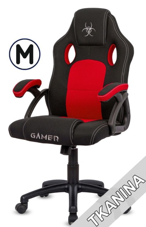 Lugano Fotel obrotowy do biurka CARRERA M RED FABRIC