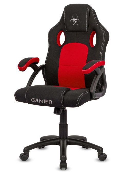 Lugano Fotel obrotowy do biurka CARRERA M RED FABRIC