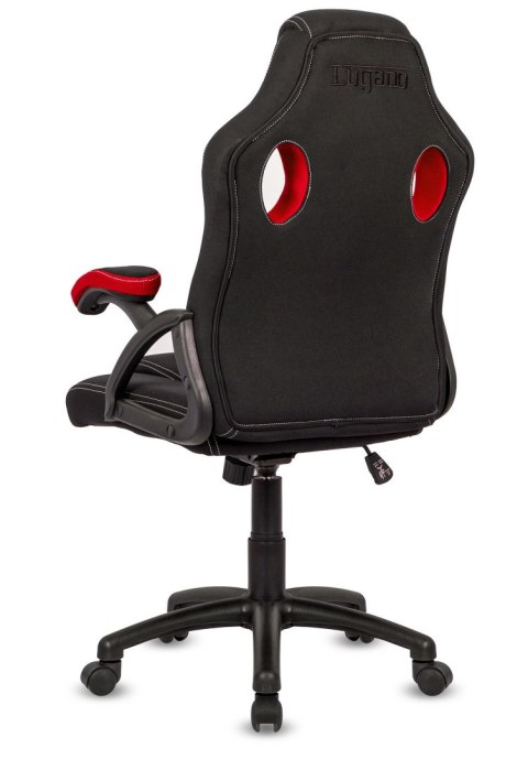 Lugano Fotel obrotowy do biurka CARRERA M RED FABRIC