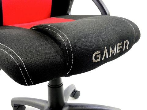 Lugano Fotel obrotowy do biurka CARRERA M RED FABRIC