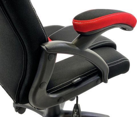 Lugano Fotel obrotowy do biurka CARRERA M RED FABRIC
