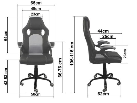 Lugano Fotel obrotowy do biurka CARRERA M RED FABRIC