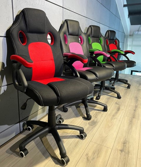 Lugano Fotel obrotowy do biurka CARRERA M ST RED FABRIC