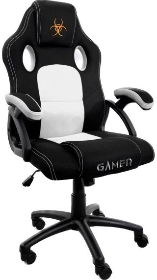 Lugano Fotel obrotowy do biurka CARRERA M WHITE FABRIC