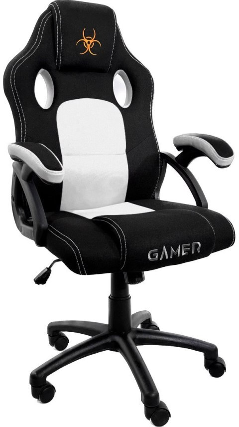 Lugano Fotel obrotowy do biurka CARRERA M WHITE FABRIC