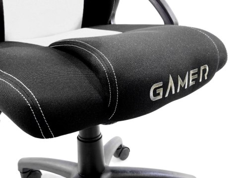 Lugano Fotel obrotowy do biurka CARRERA M WHITE FABRIC