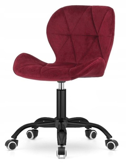 Lugano Krzesło obrotowe VASTO OFFICE VELVET BURGUNDY SMOKE