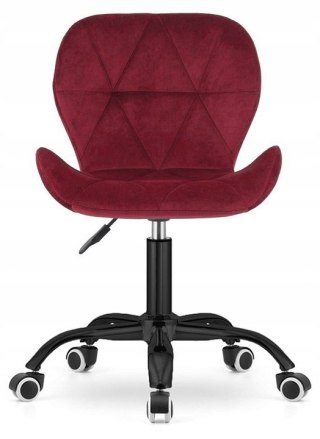 Lugano Krzesło obrotowe VASTO OFFICE VELVET BURGUNDY SMOKE