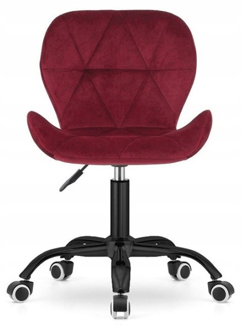 Lugano Krzesło obrotowe VASTO OFFICE VELVET BURGUNDY SMOKE