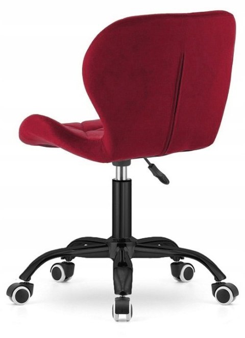 Lugano Krzesło obrotowe VASTO OFFICE VELVET BURGUNDY SMOKE