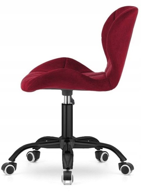 Lugano Krzesło obrotowe VASTO OFFICE VELVET BURGUNDY SMOKE