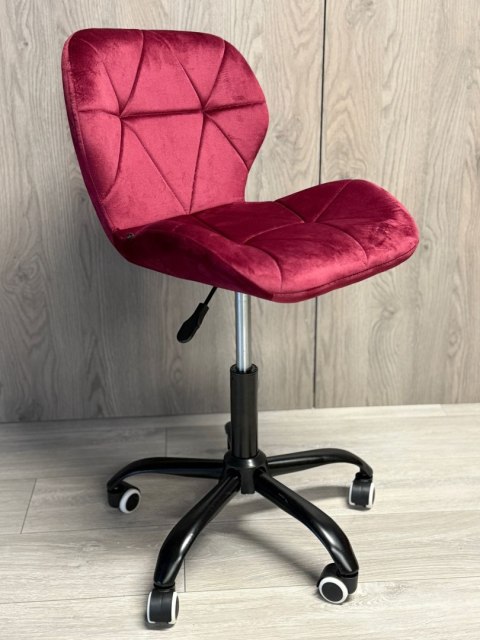 Lugano Krzesło obrotowe VASTO OFFICE VELVET BURGUNDY SMOKE
