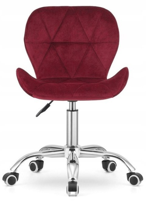 Lugano Krzesło obrotowe VASTO OFFICE VELVET BURGUNDY