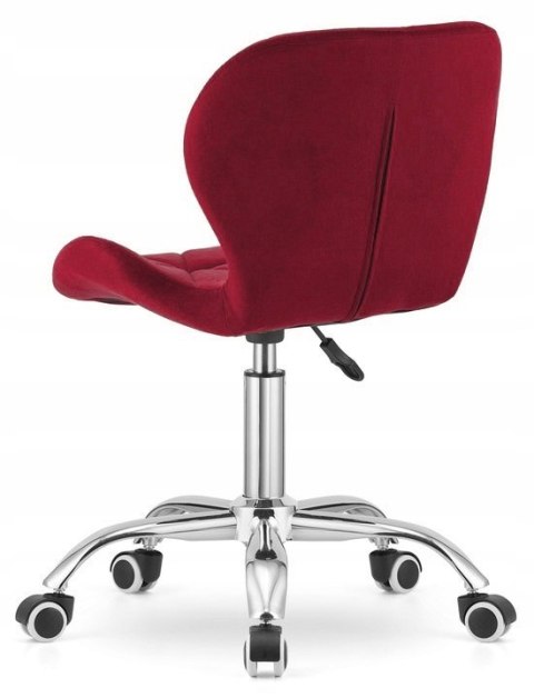 Lugano Krzesło obrotowe VASTO OFFICE VELVET BURGUNDY