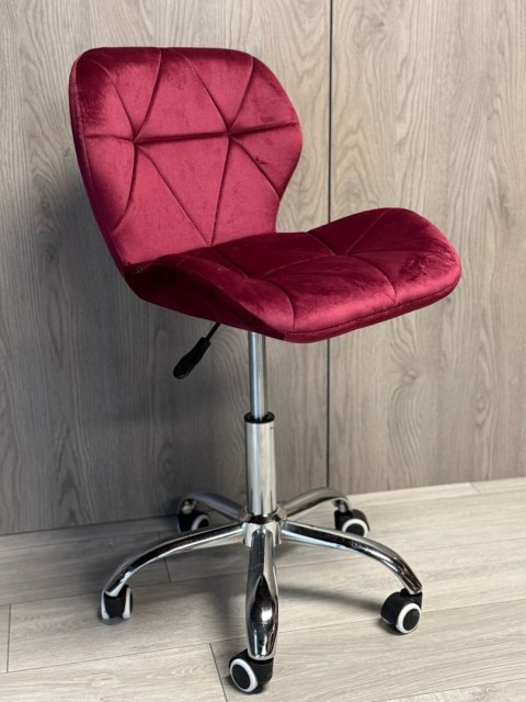 Lugano Krzesło obrotowe VASTO OFFICE VELVET BURGUNDY