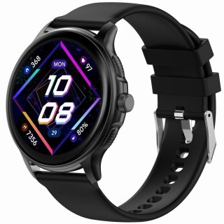 Gravity Smartwatch Damski GRAVITY GT12-1 Czarny Pasek Silikonowy + Czarna Bransoleta