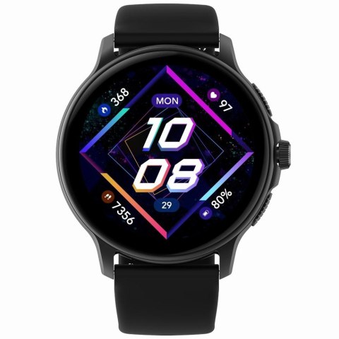 Gravity Smartwatch Damski GRAVITY GT12-1 Czarny Pasek Silikonowy + Czarna Bransoleta
