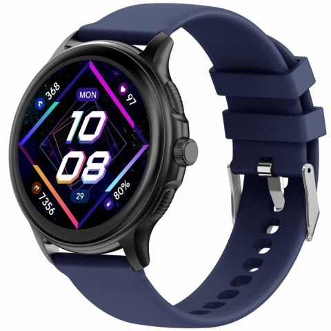 Gravity Smartwatch Damski GRAVITY GT12-2 Granatowy Pasek Silikonowy + Czarna Bransoleta