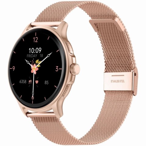 Gravity Smartwatch Damski GRAVITY GT12-3 Różowy Pasek Silikonowy + Bransoleta Różowe Złoto