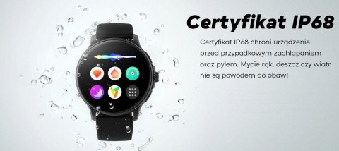 Gravity Smartwatch Damski GRAVITY GT12-3 Różowy Pasek Silikonowy + Bransoleta Różowe Złoto