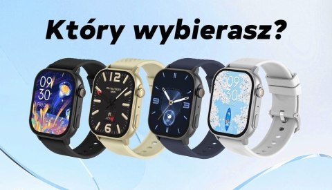 Gravity Smartwatch Damski GRAVITY GT15-11 Granatowy Pasek Silikonowy + Złota Bransoleta