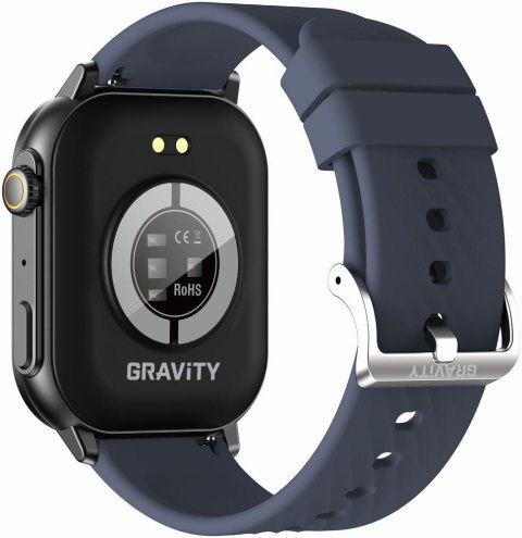 Gravity Smartwatch Damski GRAVITY GT15-12 Granatowy Pasek Silikonowy + Czarna Bransoleta